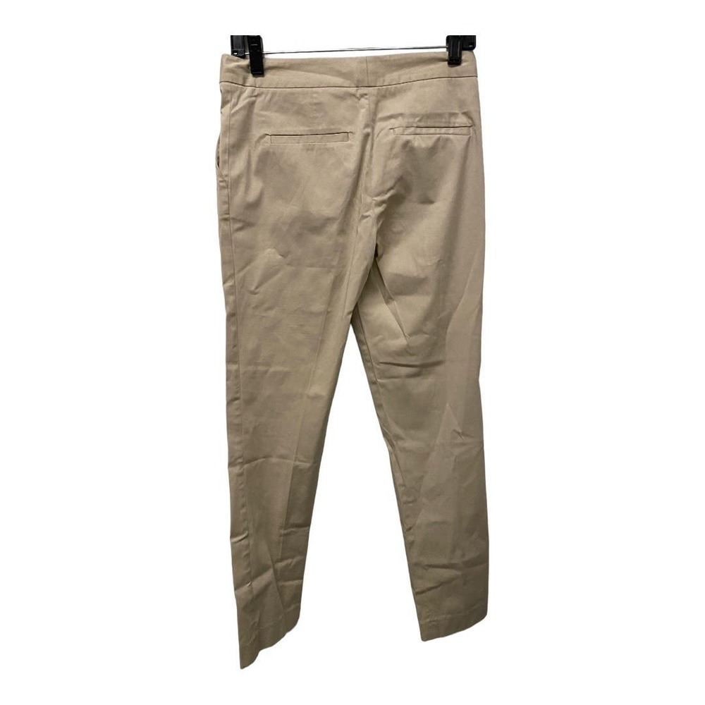 Gerard Darel Chino Pants 4 Khaki Straight Leg Cotton High Waist Chic Office Work - Picture 4 of 4